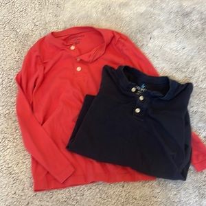 2-Jcrew crewcut Long Sleeve Henley size 6-7
